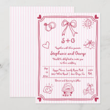 Dodó escrivível desenhado a mão rosa, listras casa