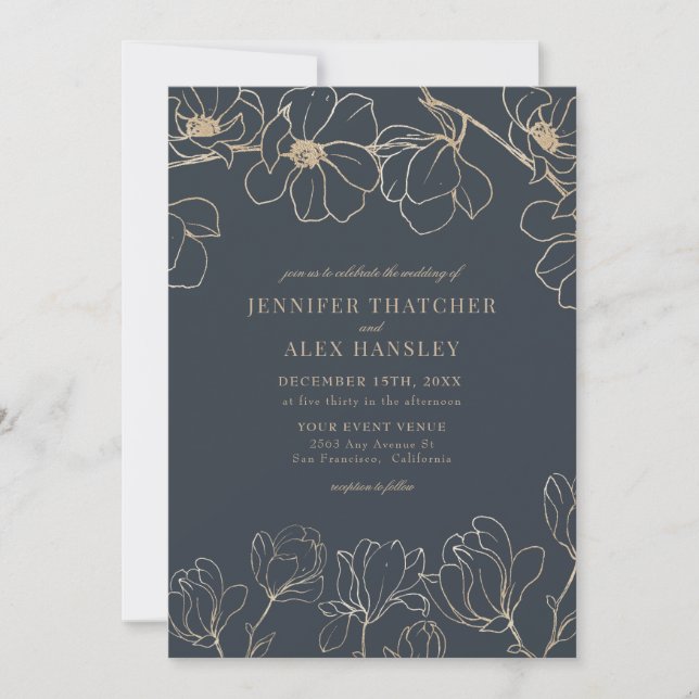 Convites Doenças do | Casamento Simples E Elegante Moderno  (Frente)