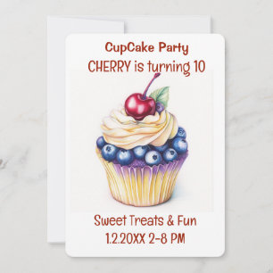 Convites Doentes de cupcake
