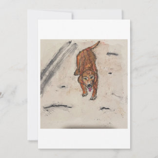 Convites Dog in the Snow Greeting Card