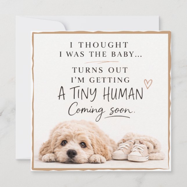 Convites Dog Pregnancy Announcement Card (Frente)