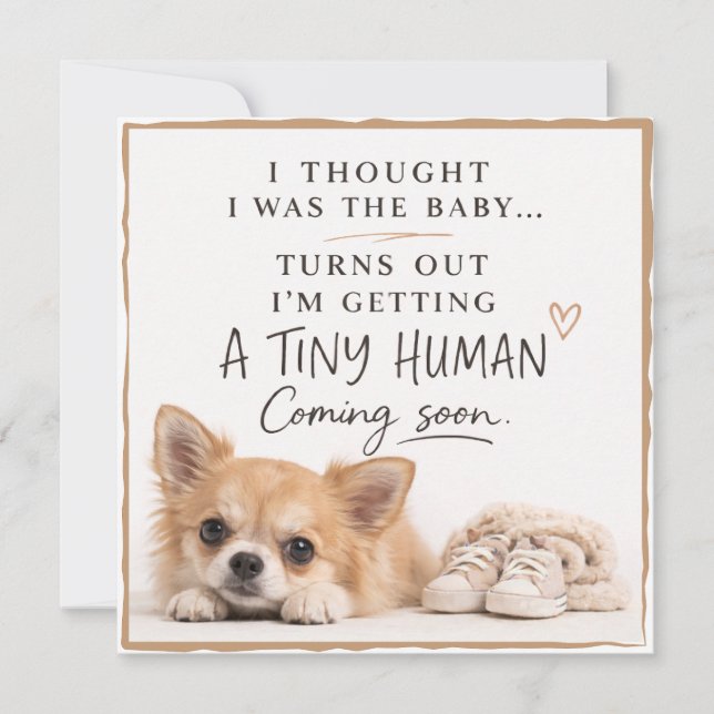 Convites Dog Pregnancy Announcement Card (Frente)