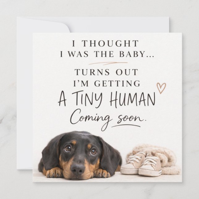 Convites Dog Pregnancy Announcement Card (Frente)