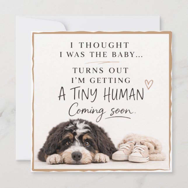 Convites Dog Pregnancy Announcement Card (Frente)