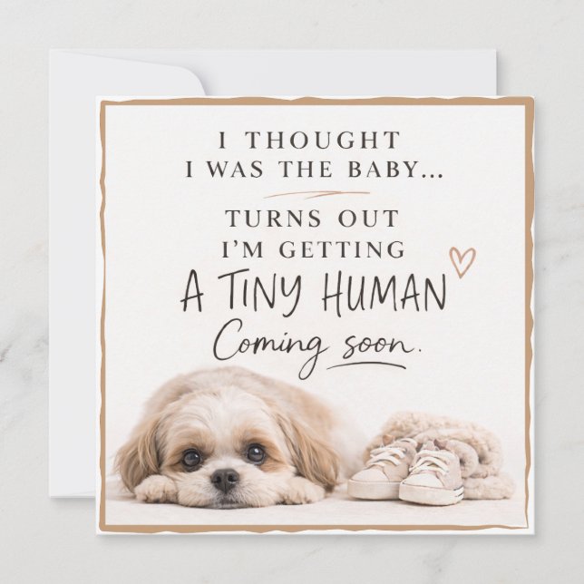 Convites Dog Pregnancy Announcement Card (Frente)