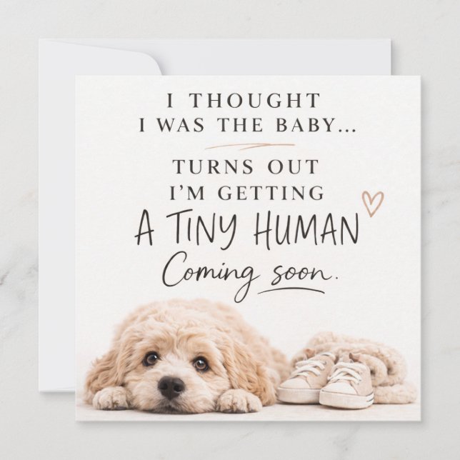 Convites Dog Pregnancy Announcement Card (Frente)