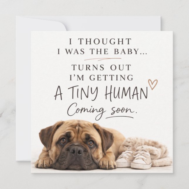 Convites Dog Pregnancy Announcement Card (Frente)