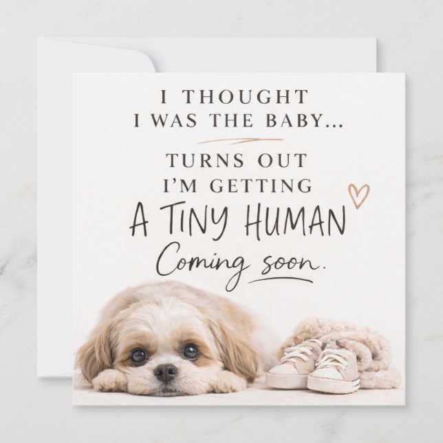 Convites Dog Pregnancy Announcement Card (Frente)