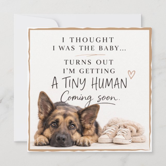 Convites Dog Pregnancy Announcement Card (Frente)