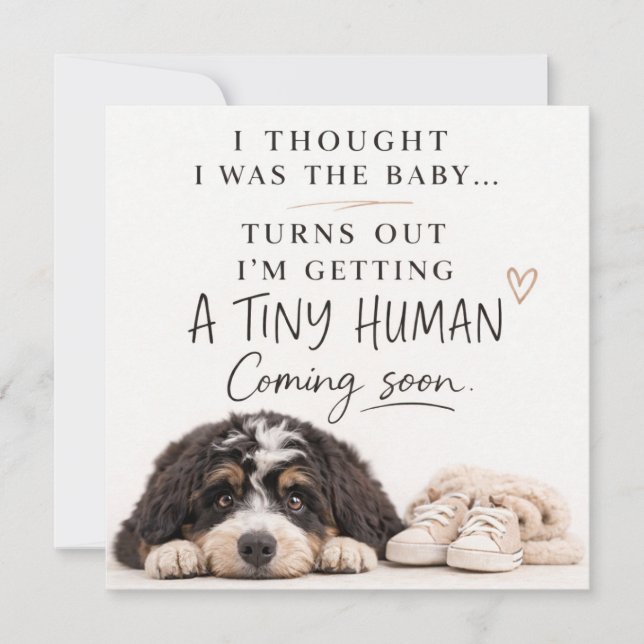 Convites Dog Pregnancy Announcement Card (Frente)