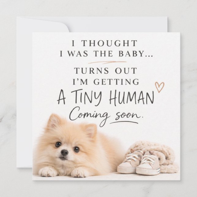 Convites Dog Pregnancy Announcement Card (Frente)