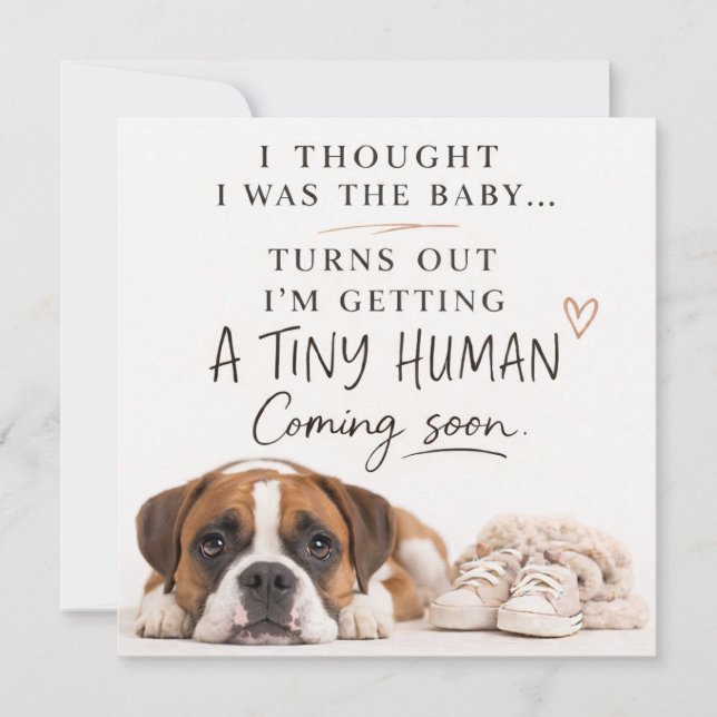 Convites Dog Pregnancy Announcement Card (Frente)