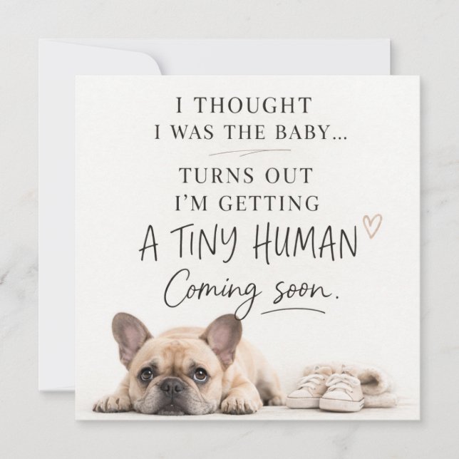Convites Dog Pregnancy Announcement Card (Frente)