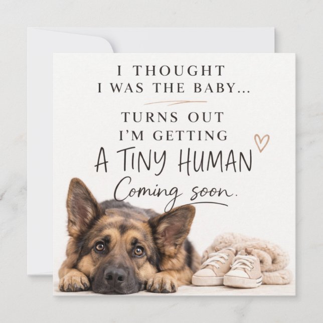 Convites Dog Pregnancy Announcement Card (Frente)