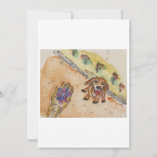 Convites Dog with Berries Greeting Card