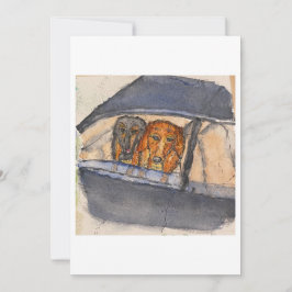 Convites Dogs in a Car Greeting Card