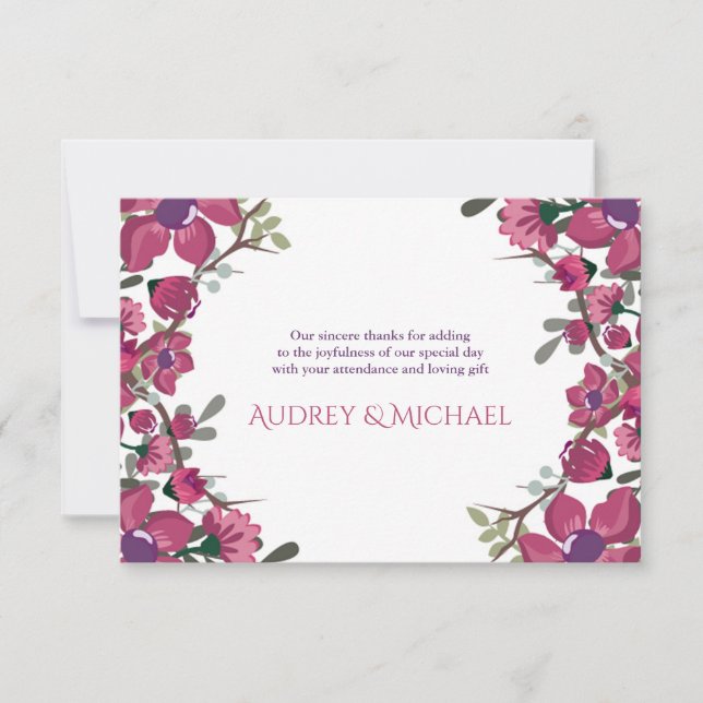 Convites Dogwood Obrigado Nota (Frente)