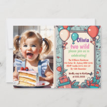 Dois Animais Safari Selvagens segundos aniversário