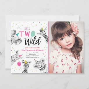 Convites Dois Animais Selvagens Do Partido Safari Segundo A