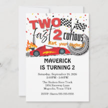 Dois Aniversário Vermelho de Carro Rápido