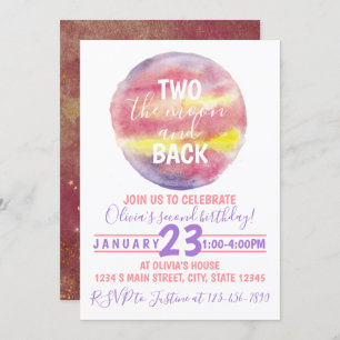 Convites Dois anos de Lua e Volta