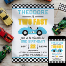 Dois Carros de Corrida Rápidos 2º Aniversário