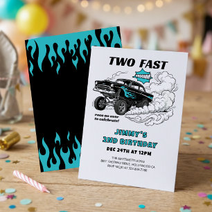 Convites Dois Carros de Corrida Rápidos 🏁 Gasser 2º Aniver