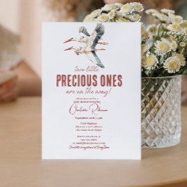 Convites Dois chás de fraldas de cegos e gêmeos