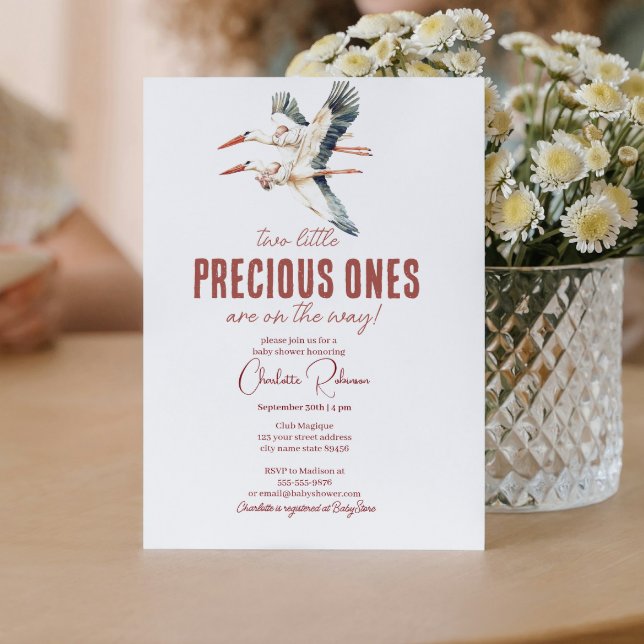 Convites Dois chás de fraldas de cegos e gêmeos (Criador carregado)