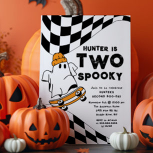 Convites Dois Convocação de Aniversário do Homem Spooky