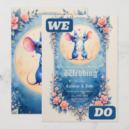 Convites Dois Corações, Um Amor – Ratinho de Casamento