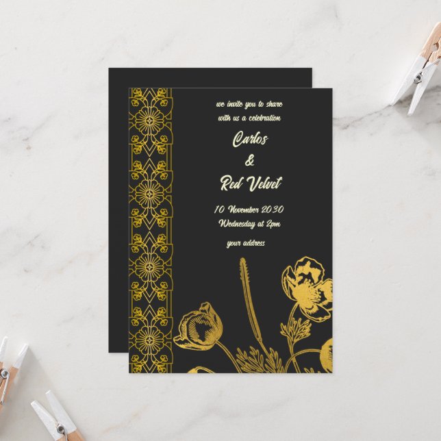 Convites Dois Corações, Uma Viagem (Frente/Verso In Situ)