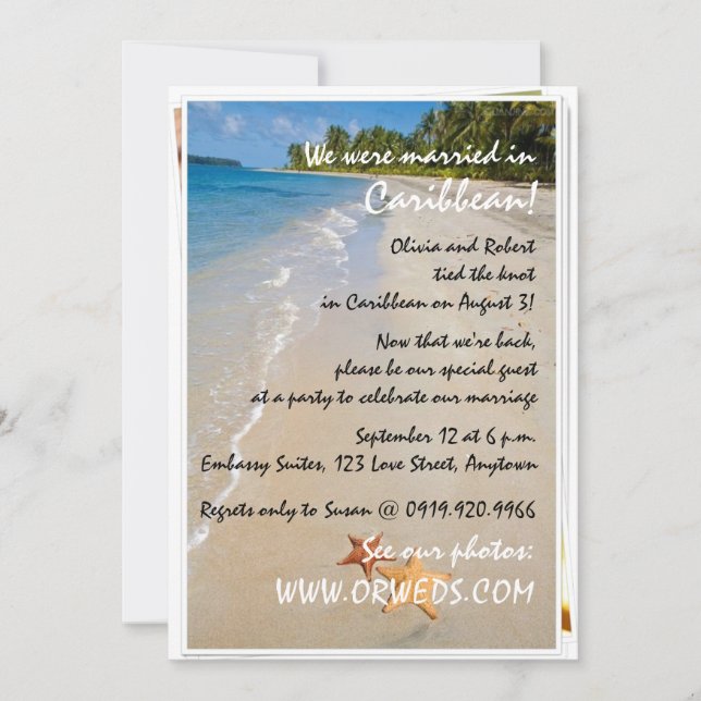 Convites Dois de nós recepção de casamento da estrela do (Frente)