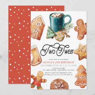 Convites Dois Doces Biscoitos de Natal & Cacau Aniversário 