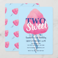 Dois Doces De Algodão Doce Segundo Aniversário