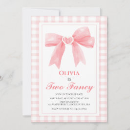 Convites Dois Fancy Arco Rosa chique Coquette 2º aniversári