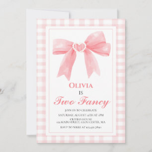 Convites Dois Fancy Arco Rosa chique Coquette 2º aniversári