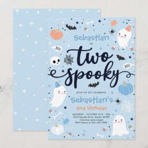 Convites Dois Festa de segundo aniversário Fantasma de Fel