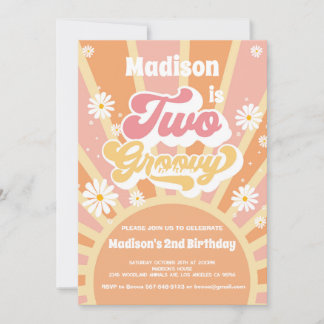 Convites Dois Groovy Birthday