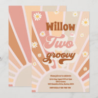 Dois Groovy Hippie segundo aniversário Sunshine Da