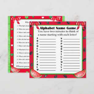 Convites Dois Jogos de Chá de fraldas Lateral Melancia Pens