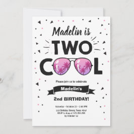 Convites Dois Legal óculos de sol verão segundo aniversário