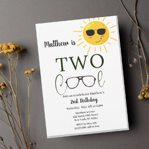Convites Dois Legal segundos aniversários de vidro solar Co