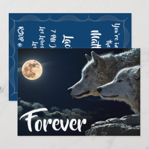 Convites Dois Lobos Cinzas e Casamento de Lua Completo