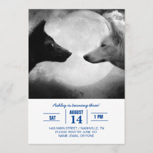 Convites Dois lobos se encarando