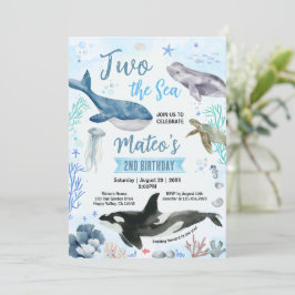 Convites Dois O Menino do Mar 2º Festa de Aniversário Aquar