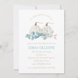 Convites Dois Pequenos Pumpkins Queda Chá de fraldas Gêmeos