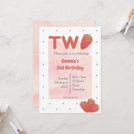 Convites Dois Pontinhos de Morango 