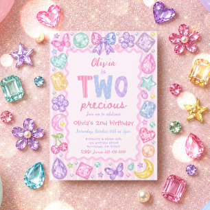 Convites Dois Prezados Brinquedos Gem Jewel Aniversário de