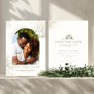 Convites Dois são melhores que um - Save the Date Cristão
